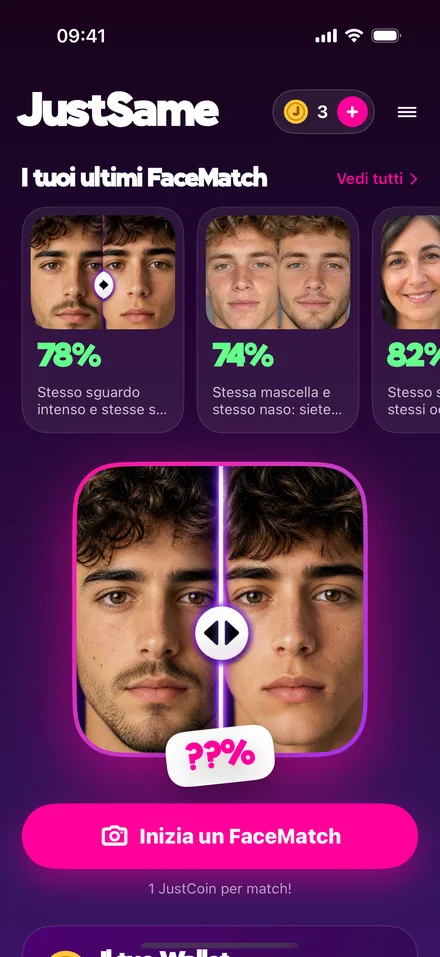 La home di JustSame